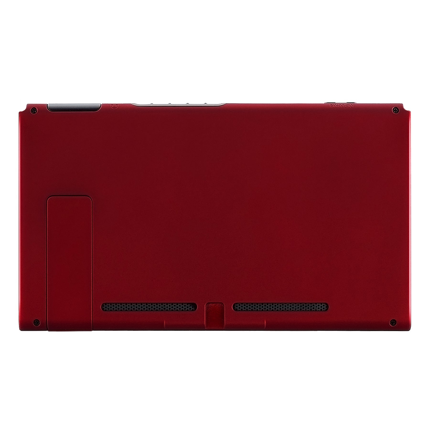 eXtremeRate Retail Soft Touch Grip Red Console Back Plate DIY Replacement Housing Shell Case for Nintendo Switch Console with Kickstand - JoyCon Shell NOT Included - ZP302