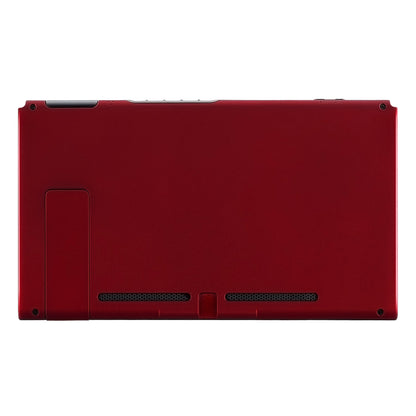 eXtremeRate Retail Soft Touch Grip Red Console Back Plate DIY Replacement Housing Shell Case for Nintendo Switch Console with Kickstand - JoyCon Shell NOT Included - ZP302