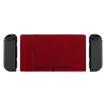 eXtremeRate Retail Soft Touch Grip Red Console Back Plate DIY Replacement Housing Shell Case for Nintendo Switch Console with Kickstand - JoyCon Shell NOT Included - ZP302