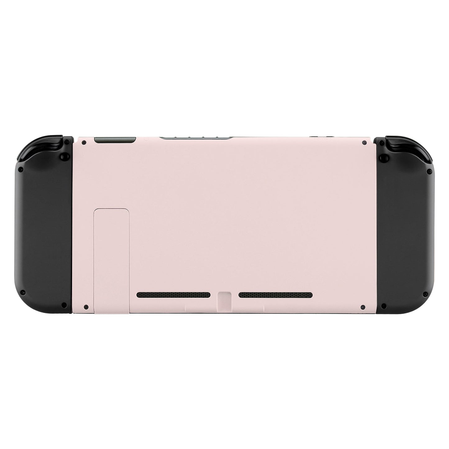 eXtremeRate Retail Soft Touch Grip Cherry Blossoms Console Back Plate DIY Replacement Housing Shell Case for Nintendo Switch Console with Kickstand - JoyCon Shell NOT Included - ZP306