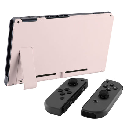 eXtremeRate Retail Soft Touch Grip Cherry Blossoms Console Back Plate DIY Replacement Housing Shell Case for Nintendo Switch Console with Kickstand - JoyCon Shell NOT Included - ZP306