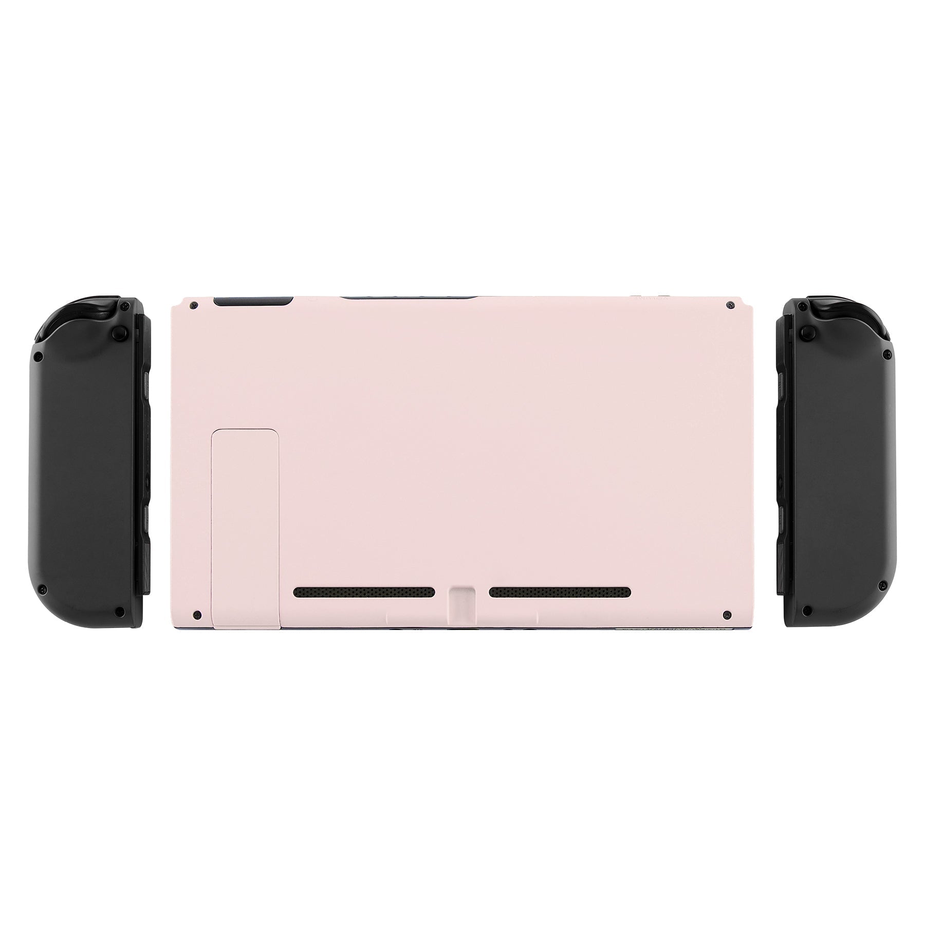 eXtremeRate Retail Soft Touch Grip Cherry Blossoms Console Back Plate DIY Replacement Housing Shell Case for Nintendo Switch Console with Kickstand - JoyCon Shell NOT Included - ZP306