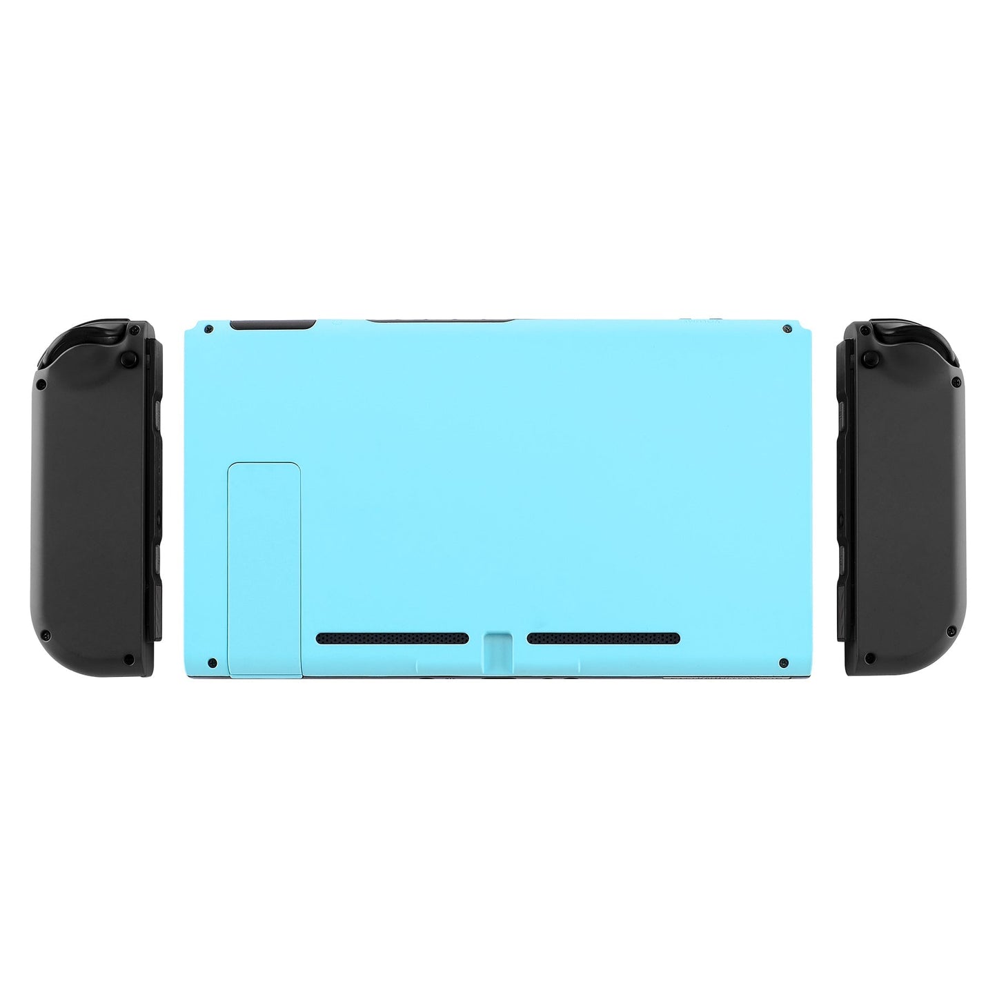 eXtremeRate Retail Soft Touch Grip Heaven Blue Console Back Plate DIY Replacement Housing Shell Case for Nintendo Switch Console with Kickstand - JoyCon Shell NOT Included - ZP307