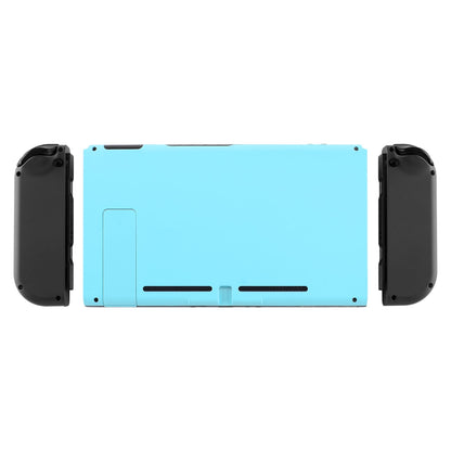 eXtremeRate Retail Soft Touch Grip Heaven Blue Console Back Plate DIY Replacement Housing Shell Case for Nintendo Switch Console with Kickstand - JoyCon Shell NOT Included - ZP307