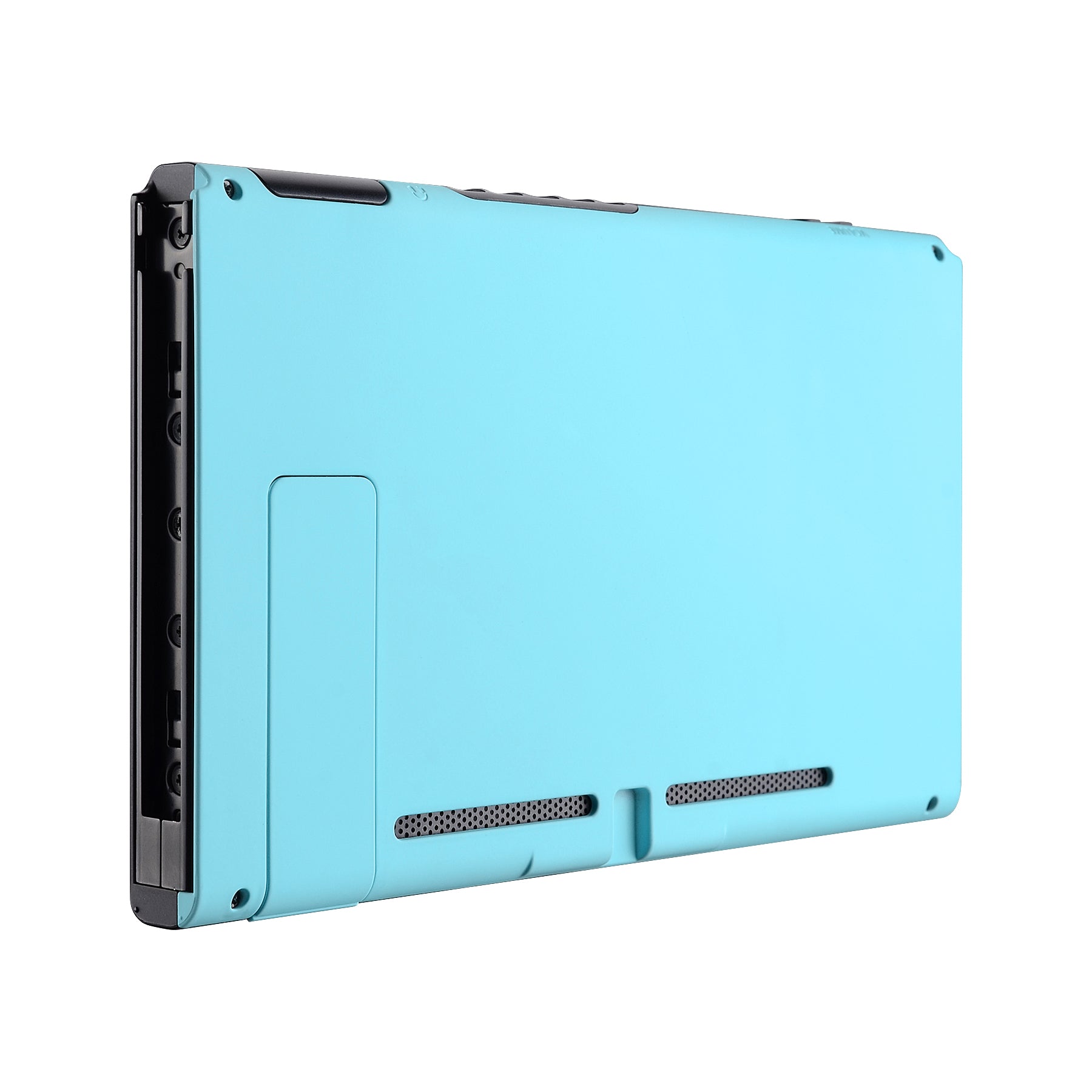 eXtremeRate Retail Soft Touch Grip Heaven Blue Console Back Plate DIY Replacement Housing Shell Case for Nintendo Switch Console with Kickstand - JoyCon Shell NOT Included - ZP307