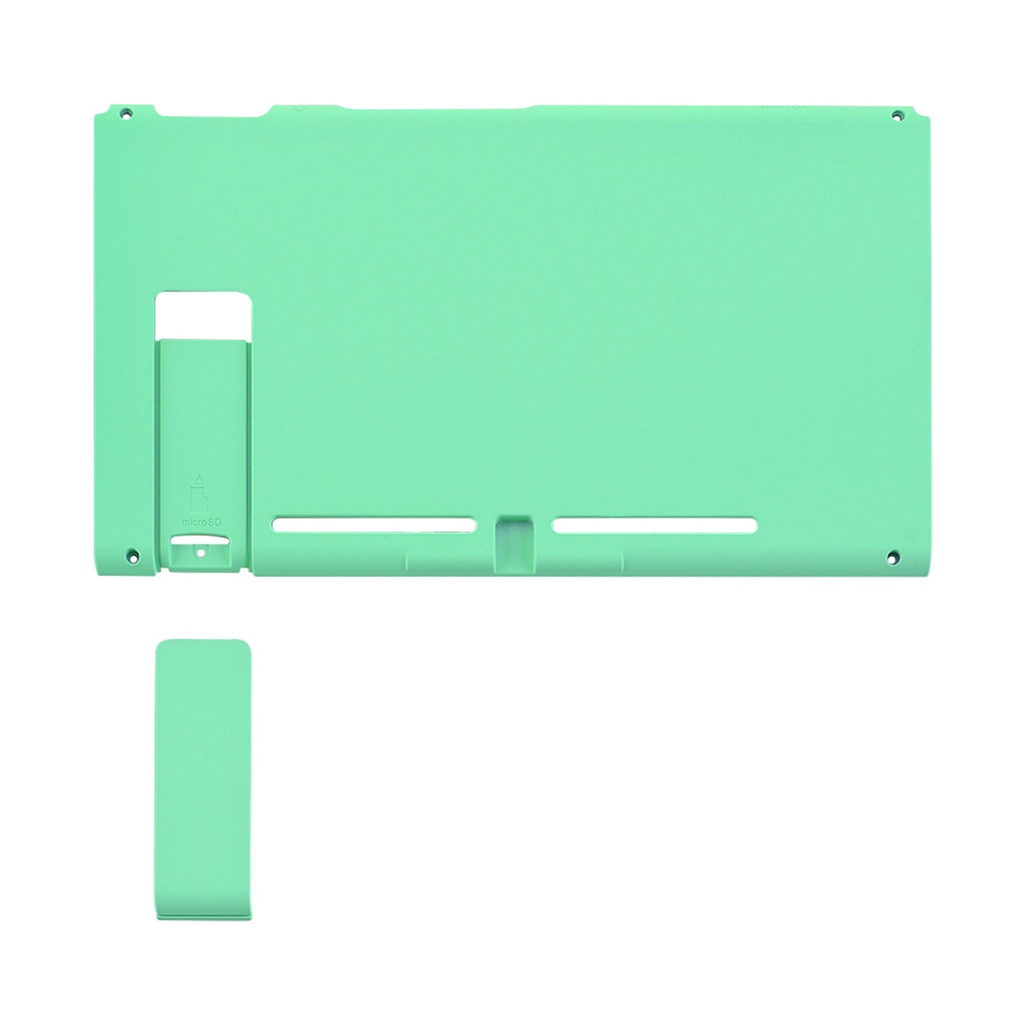 eXtremeRate Retail Soft Touch Grip Mint Green Console Back Plate DIY Replacement Housing Shell Case for Nintendo Switch Console with Kickstand - JoyCon Shell NOT Included - ZP308