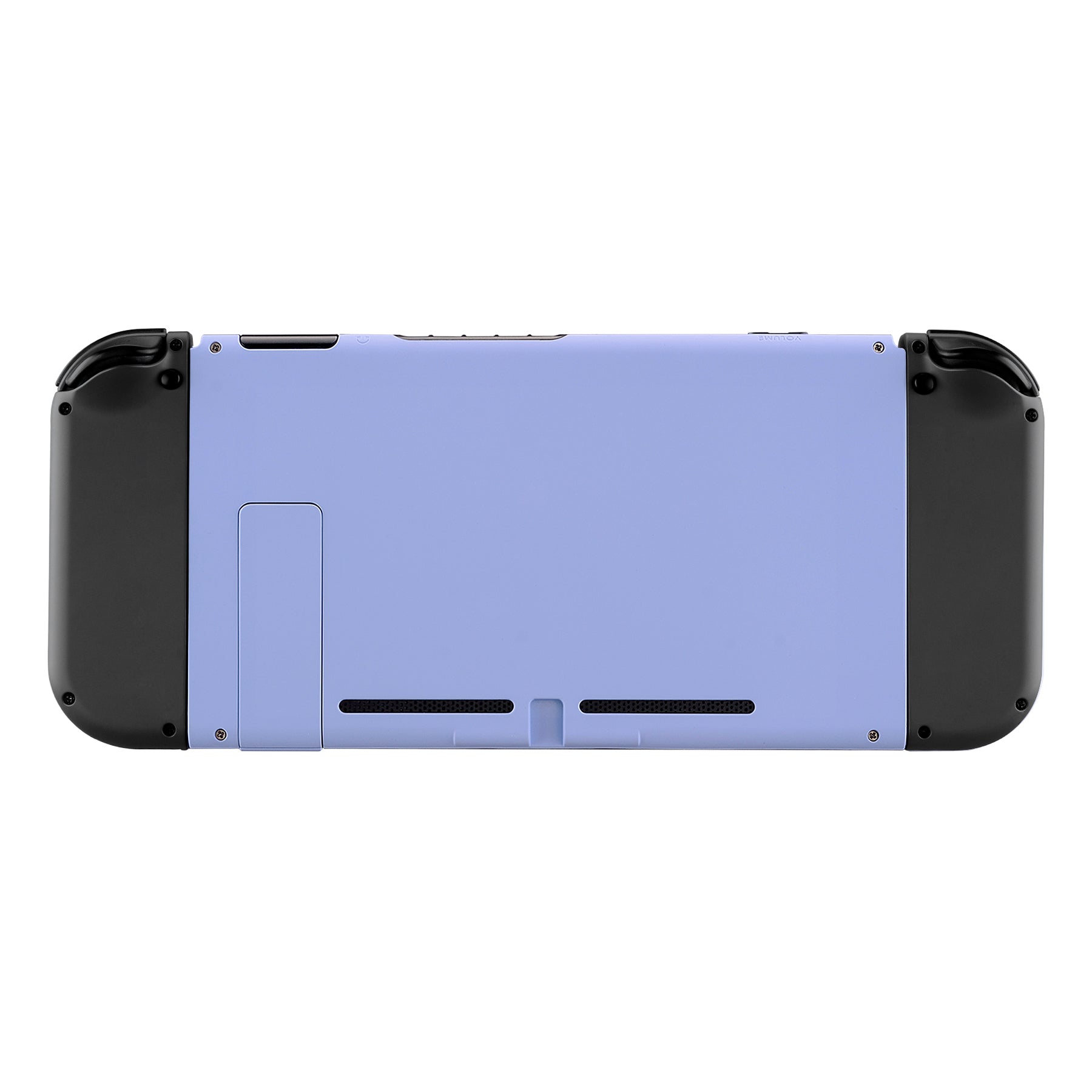 eXtremeRate Retail Soft Touch Grip Light Violet Console Back Plate DIY Replacement Housing Shell Case for Nintendo Switch Console with Kickstand - JoyCon Shell NOT Included - ZP309