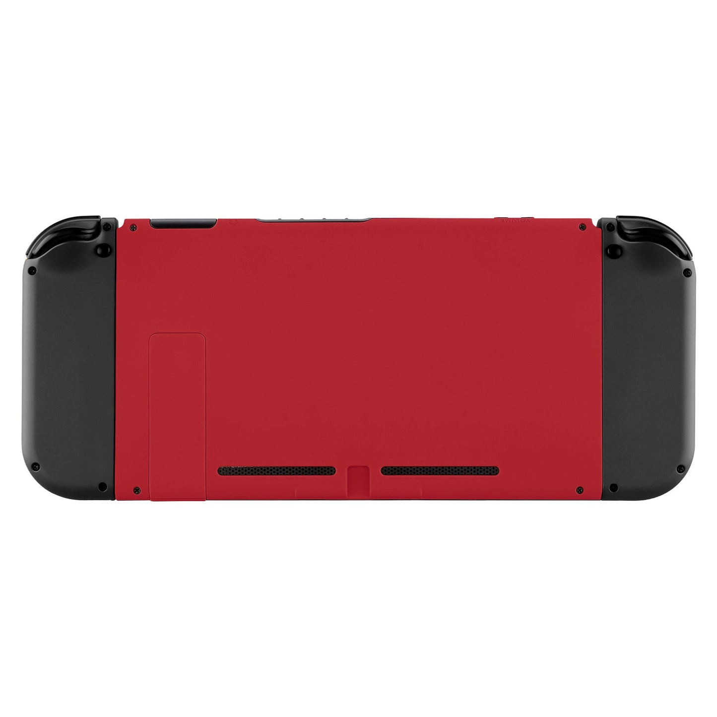 eXtremeRate Retail Soft Touch Grip Passion Red Console Back Plate DIY Replacement Housing Shell Case for NS Switch Console with Kickstand - JoyCon Shell NOT Included - ZP312