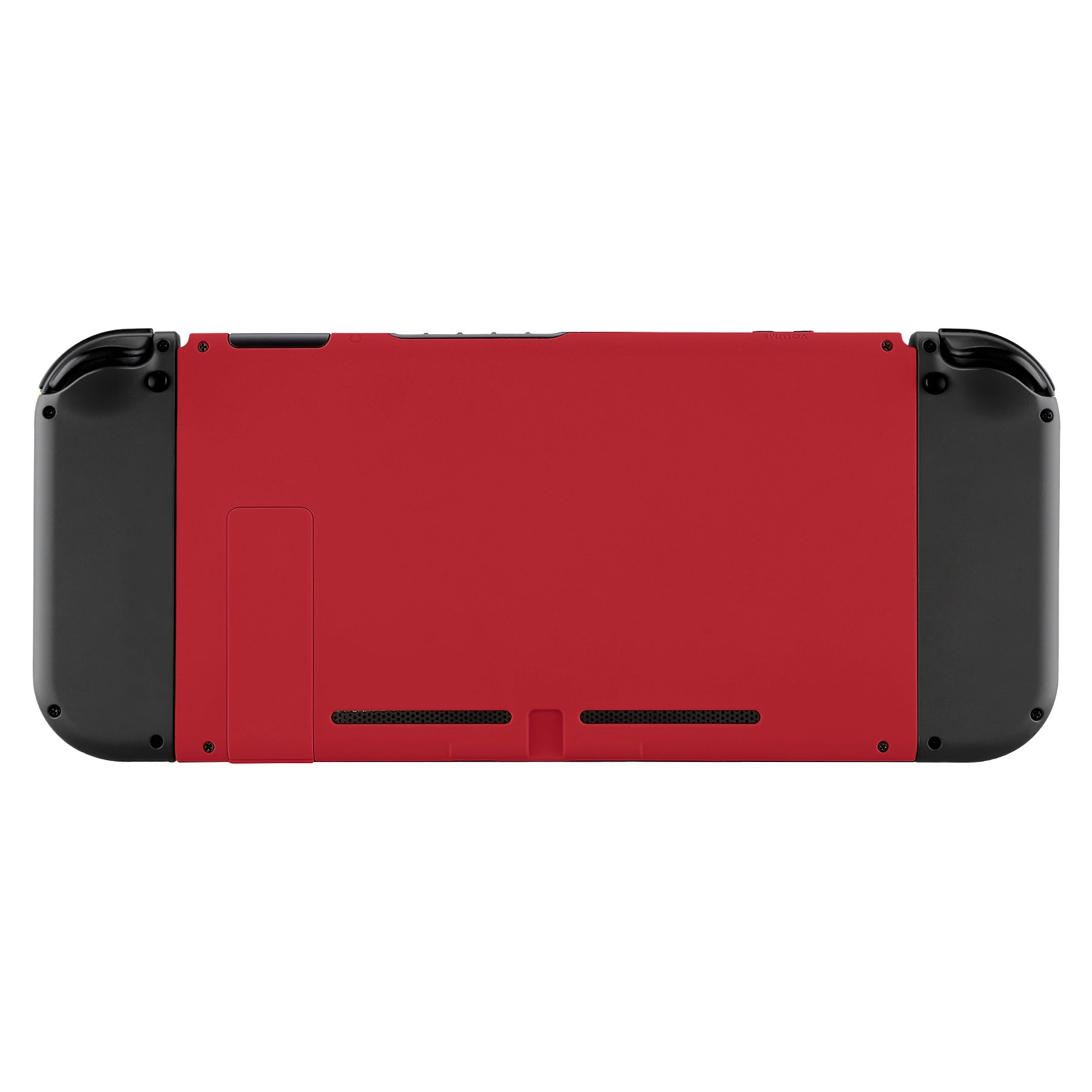 eXtremeRate Retail Soft Touch Grip Passion Red Console Back Plate DIY Replacement Housing Shell Case for NS Switch Console with Kickstand - JoyCon Shell NOT Included - ZP312