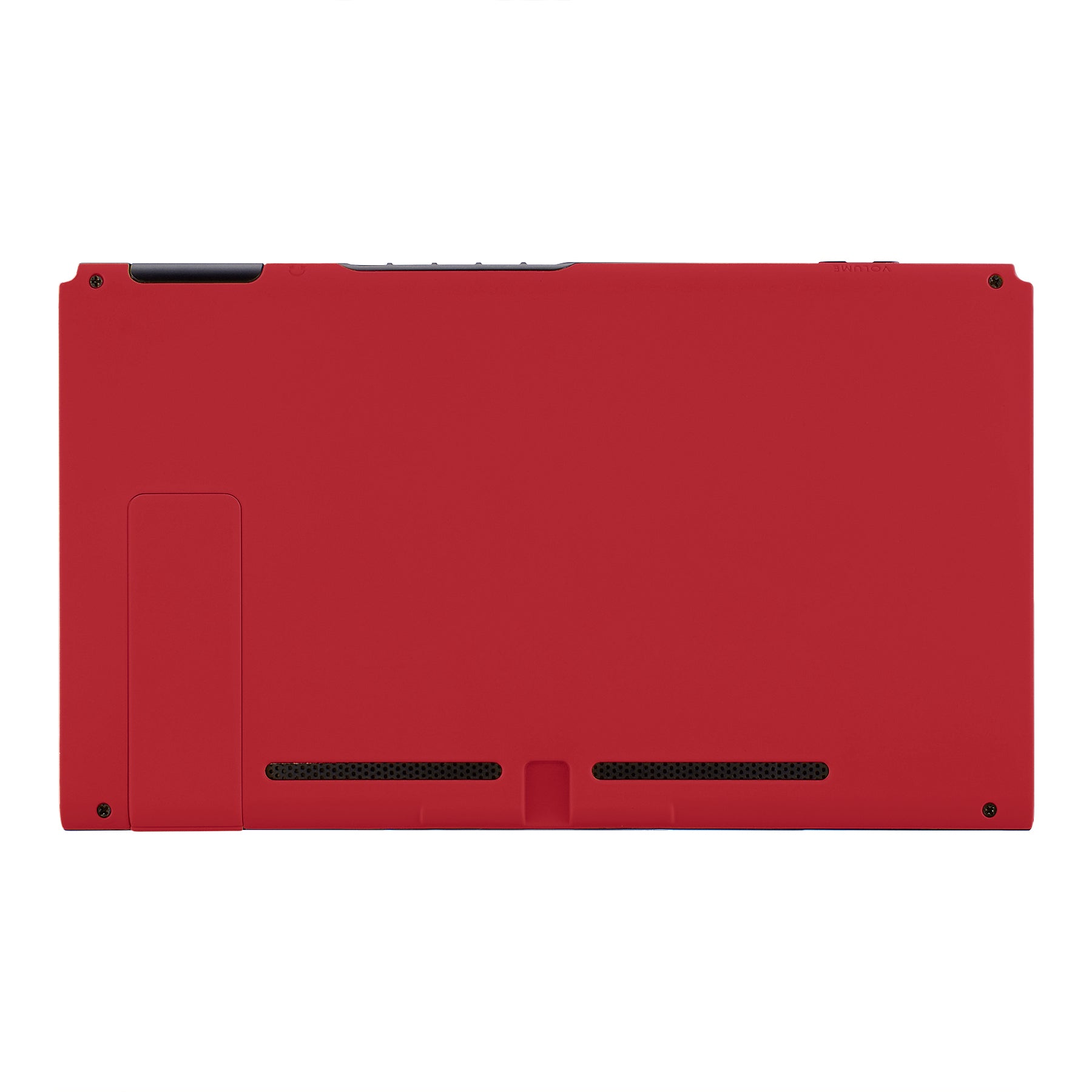 eXtremeRate Retail Soft Touch Grip Passion Red Console Back Plate DIY Replacement Housing Shell Case for NS Switch Console with Kickstand - JoyCon Shell NOT Included - ZP312