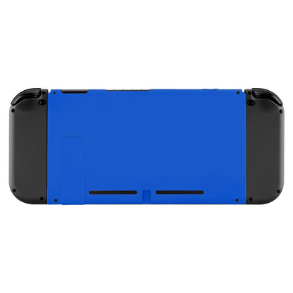 eXtremeRate Retail Soft Touch Grip Blue Console Back Plate DIY Replacement Housing Shell Case for NS Switch Console with Kickstand - JoyCon Shell NOT Included - ZP313