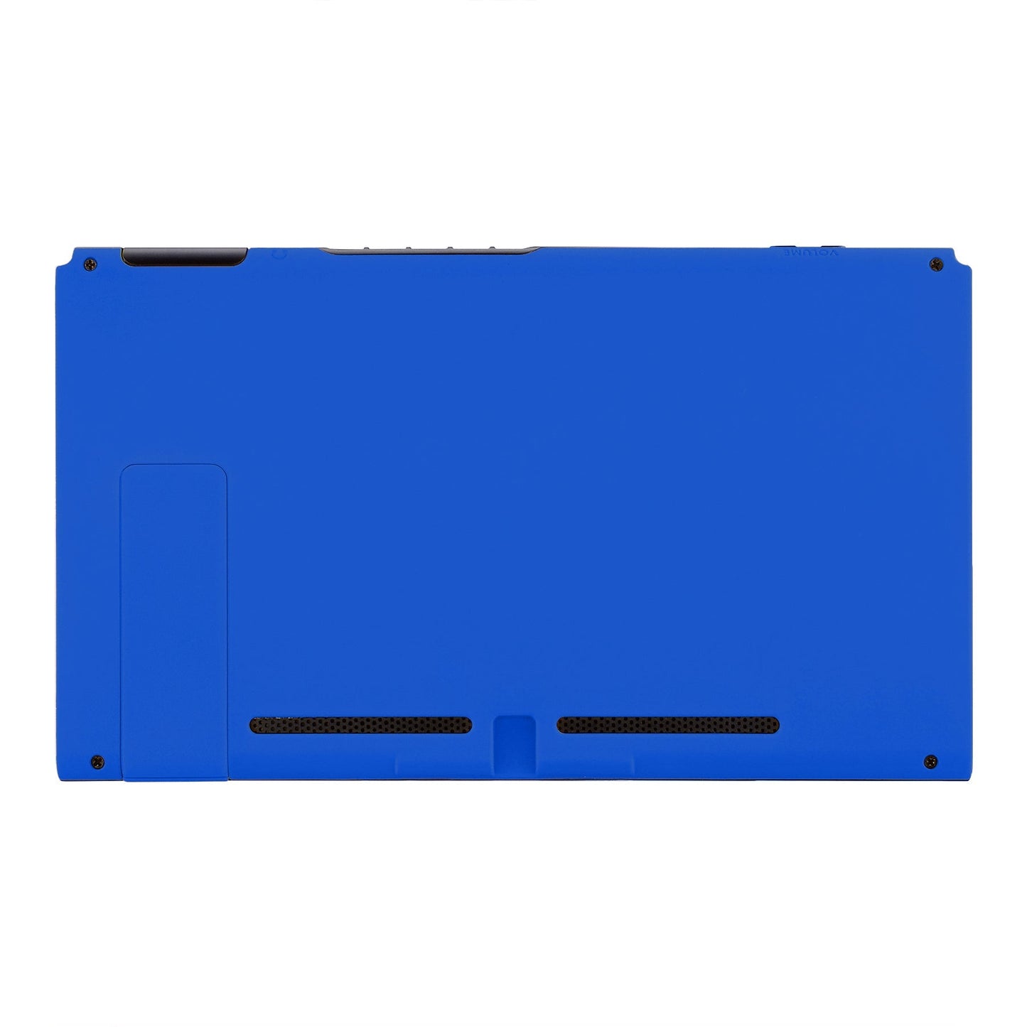 eXtremeRate Retail Soft Touch Grip Blue Console Back Plate DIY Replacement Housing Shell Case for NS Switch Console with Kickstand - JoyCon Shell NOT Included - ZP313