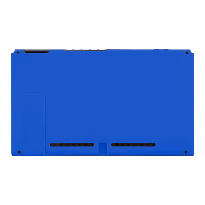 eXtremeRate Retail Soft Touch Grip Blue Console Back Plate DIY Replacement Housing Shell Case for NS Switch Console with Kickstand - JoyCon Shell NOT Included - ZP313