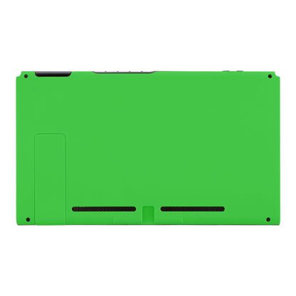 eXtremeRate Retail Soft Touch Grip Green Console Back Plate DIY Replacement Housing Shell Case for NS Switch Console with Kickstand - JoyCon Shell NOT Included - ZP314