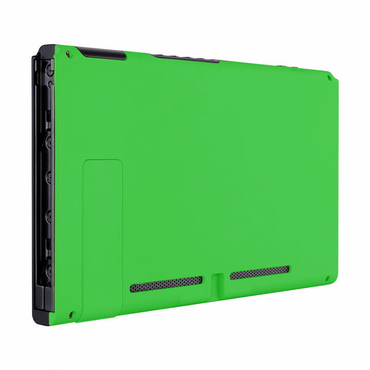 eXtremeRate Retail Soft Touch Grip Green Console Back Plate DIY Replacement Housing Shell Case for NS Switch Console with Kickstand - JoyCon Shell NOT Included - ZP314