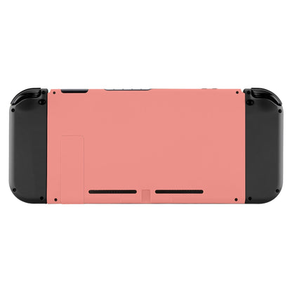 eXtremeRate Retail Soft Touch Grip Coral Console Back Plate DIY Replacement Housing Shell Case for NS Switch Console with Kickstand - JoyCon Shell NOT Included - ZP317