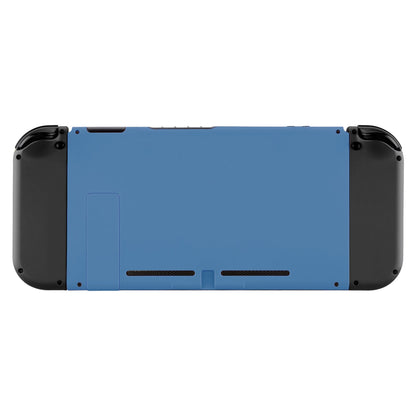 eXtremeRate Retail Soft Touch Grip Airforce Blue Console Back Plate DIY Replacement Housing Shell Case for NS Switch Console with Kickstand - JoyCon Shell NOT Included - ZP318