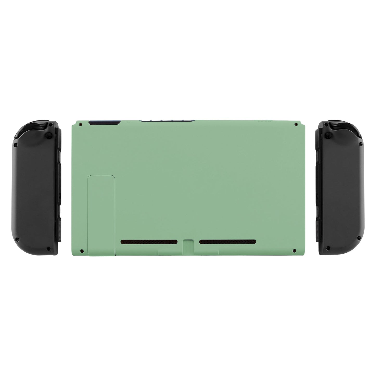 eXtremeRate Retail Soft Touch Grip Matcha Green Console Back Plate DIY Replacement Housing Shell Case for NS Switch Console with Kickstand - JoyCon Shell NOT Included - ZP319