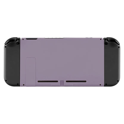 eXtremeRate Retail Soft Touch Grip Dark Grayish Violet Console Back Plate DIY Replacement Housing Shell Case for NS Switch Console with Kickstand - JoyCon Shell NOT Included - ZP320