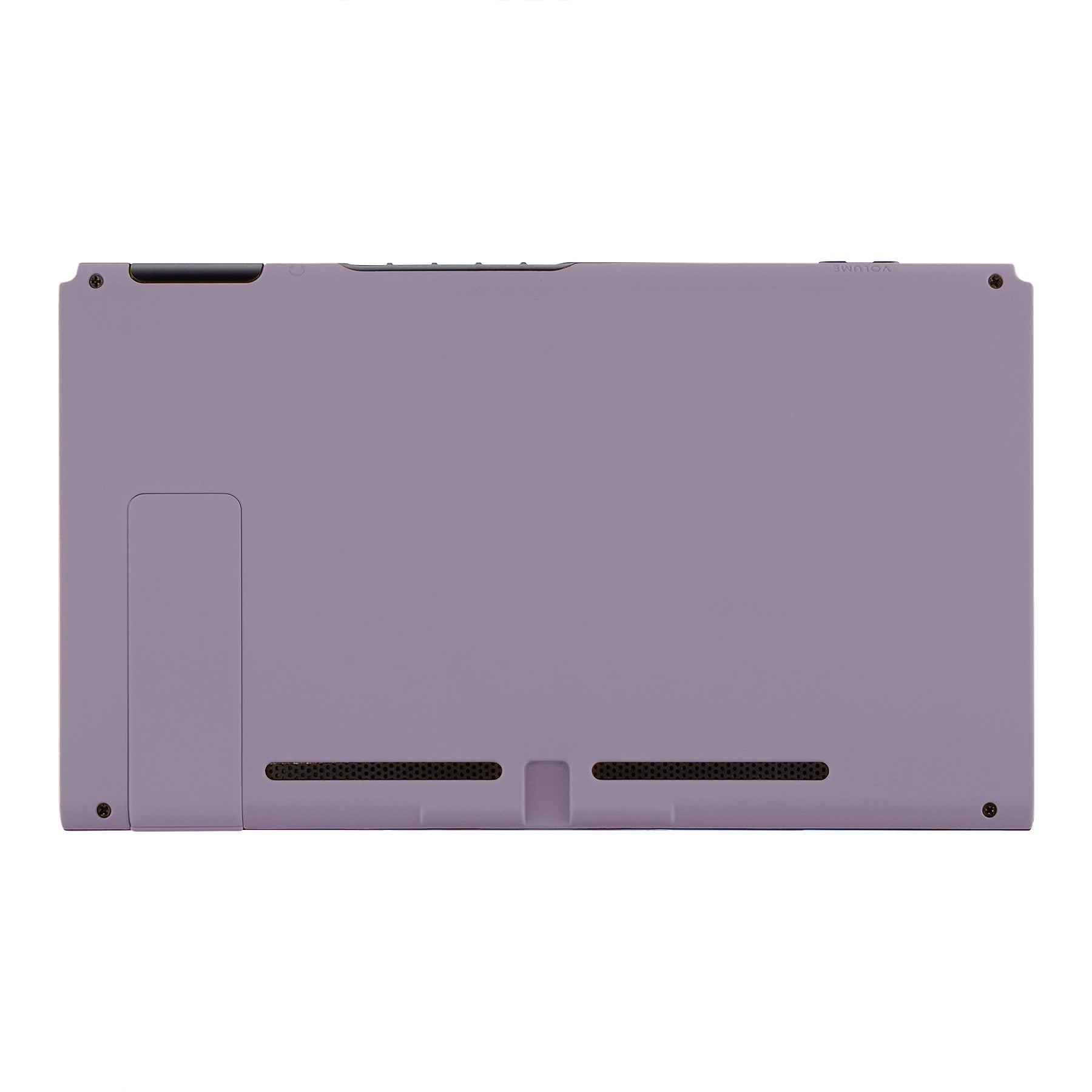 eXtremeRate Retail Soft Touch Grip Dark Grayish Violet Console Back Plate DIY Replacement Housing Shell Case for NS Switch Console with Kickstand - JoyCon Shell NOT Included - ZP320