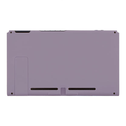 eXtremeRate Retail Soft Touch Grip Dark Grayish Violet Console Back Plate DIY Replacement Housing Shell Case for NS Switch Console with Kickstand - JoyCon Shell NOT Included - ZP320