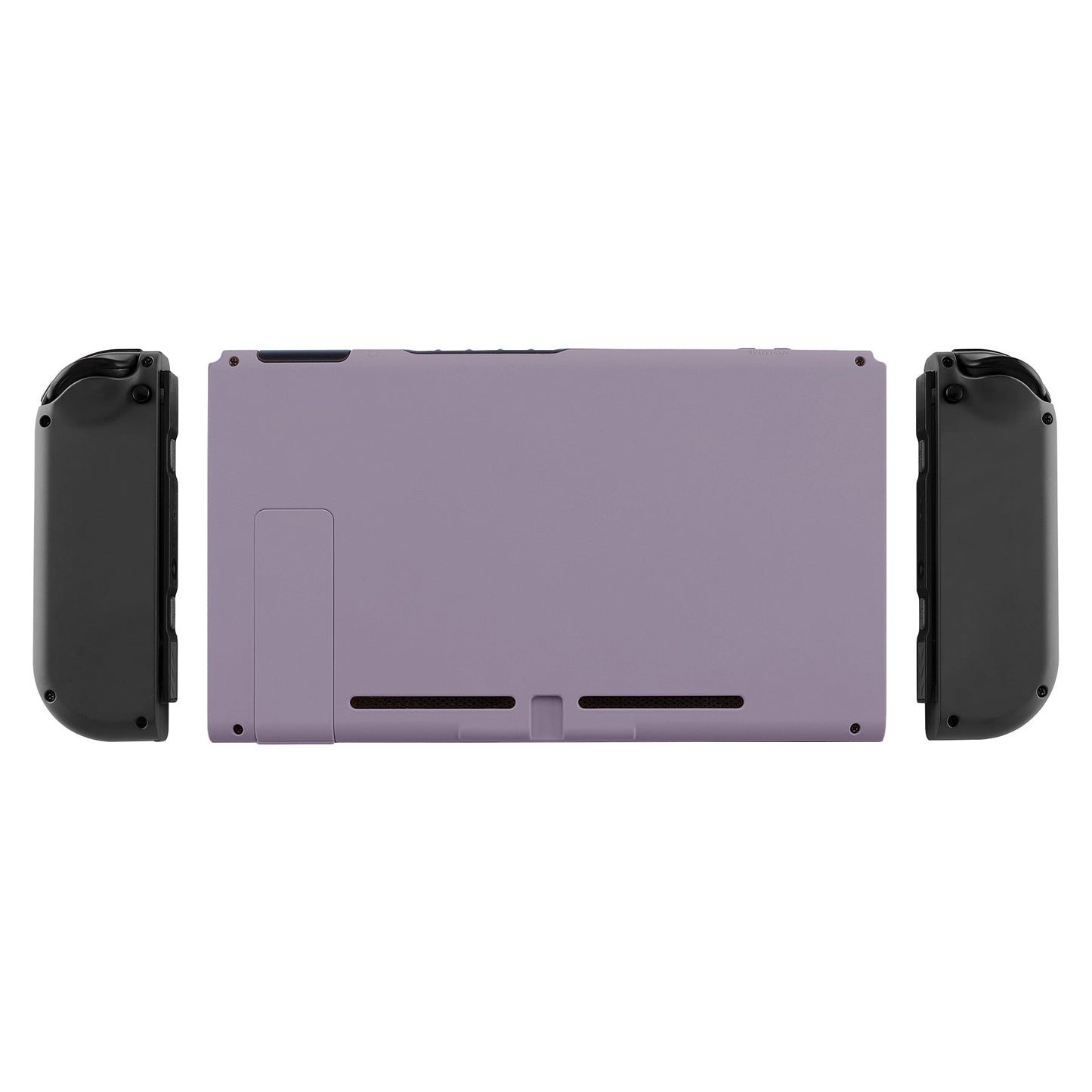 eXtremeRate Retail Soft Touch Grip Dark Grayish Violet Console Back Plate DIY Replacement Housing Shell Case for NS Switch Console with Kickstand - JoyCon Shell NOT Included - ZP320