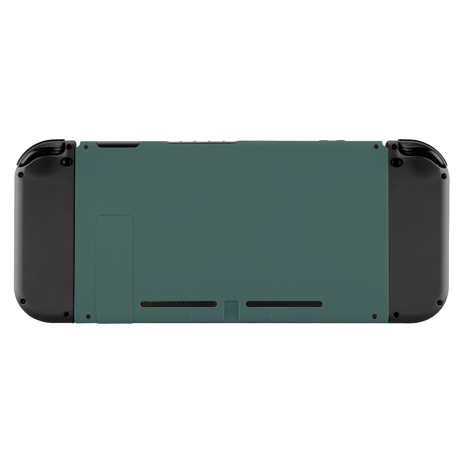 eXtremeRate Retail Soft Touch Grip Pine Green Console Back Plate DIY Replacement Housing Shell Case for NS Switch Console with Kickstand - JoyCon Shell NOT Included - ZP321