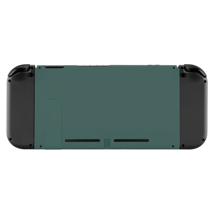 eXtremeRate Retail Soft Touch Grip Pine Green Console Back Plate DIY Replacement Housing Shell Case for NS Switch Console with Kickstand - JoyCon Shell NOT Included - ZP321