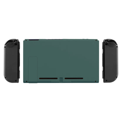 eXtremeRate Retail Soft Touch Grip Pine Green Console Back Plate DIY Replacement Housing Shell Case for NS Switch Console with Kickstand - JoyCon Shell NOT Included - ZP321