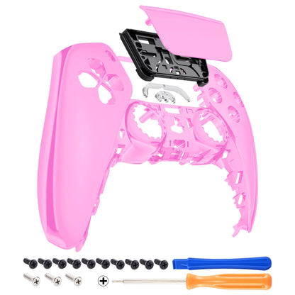 eXtremeRate Retail Chrome Pink Touchpad Front Housing Shell Compatible with ps5 Controller BDM-010 BDM-020 BDM-030, DIY Replacement Shell Custom Touch Pad Cover Compatible with ps5 Controller - ZPFD4007G3