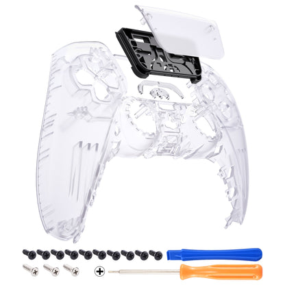 eXtremeRate Retail Clear Touchpad Front Housing Shell Compatible with ps5 Controller BDM-010 BDM-020 BDM-030, DIY Replacement Shell Custom Touch Pad Cover Compatible with ps5 Controller - ZPFM5001G3