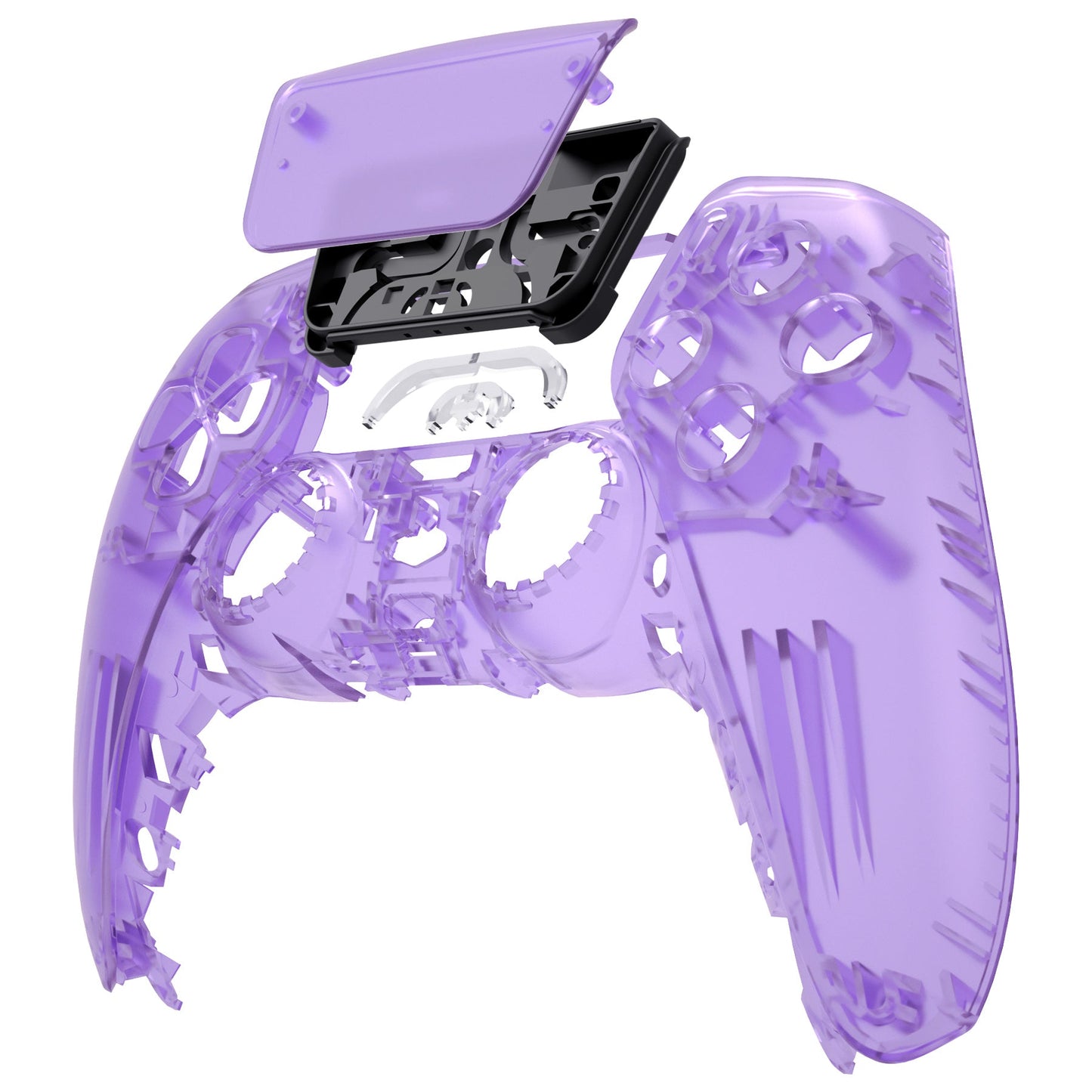 eXtremeRate Retail Clear Atomic Purple Touchpad Front Housing Shell Compatible with ps5 Controller BDM-010 BDM-020 BDM-030, DIY Replacement Shell Custom Touch Pad Cover Compatible with ps5 Controller - ZPFM5005G3