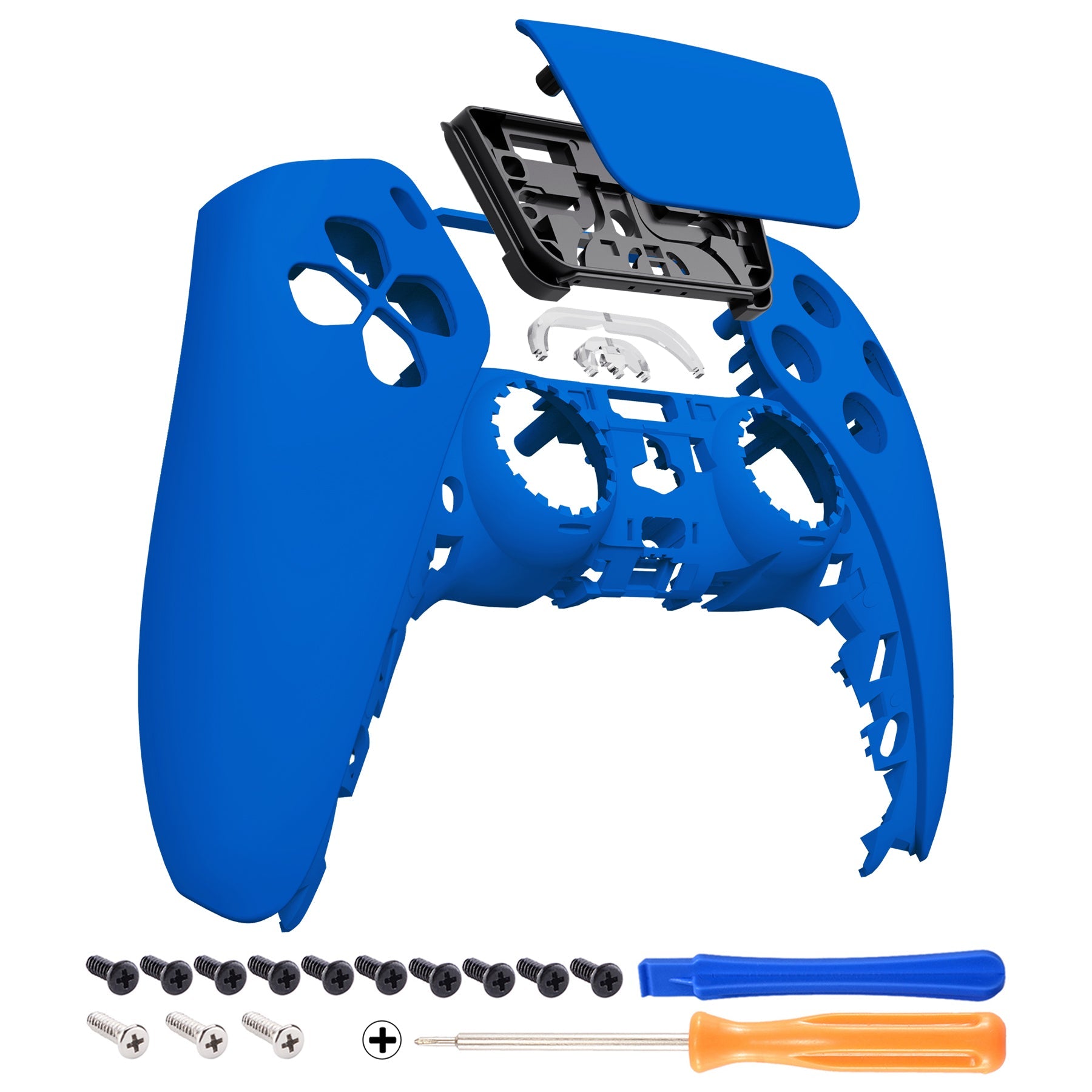 eXtremeRate Retail Blue Touchpad Front Housing Shell Compatible with ps5 Controller BDM-010 BDM-020 BDM-030, DIY Replacement Shell Custom Touch Pad Cover Compatible with ps5 Controller - ZPFP3005G3