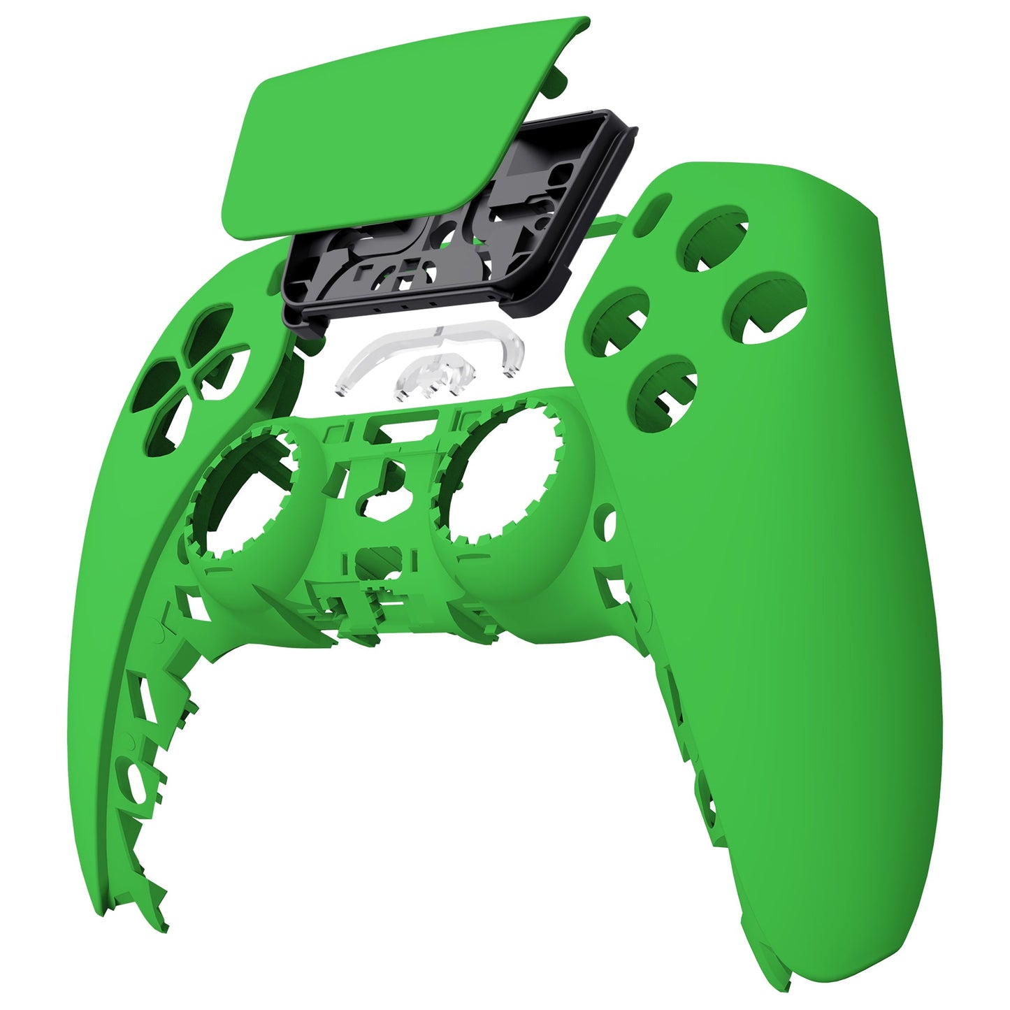 eXtremeRate Retail Green Touchpad Front Housing Shell Compatible with ps5 Controller BDM-010 BDM-020 BDM-030, DIY Replacement Shell Custom Touch Pad Cover Compatible with ps5 Controller - ZPFP3006G3