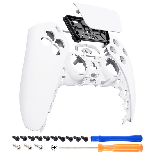 eXtremeRate Retail White Touchpad Front Housing Shell Compatible with ps5 Controller BDM-010 BDM-020 BDM-030, DIY Replacement Shell Custom Touch Pad Cover Compatible with ps5 Controller - ZPFP3008G3