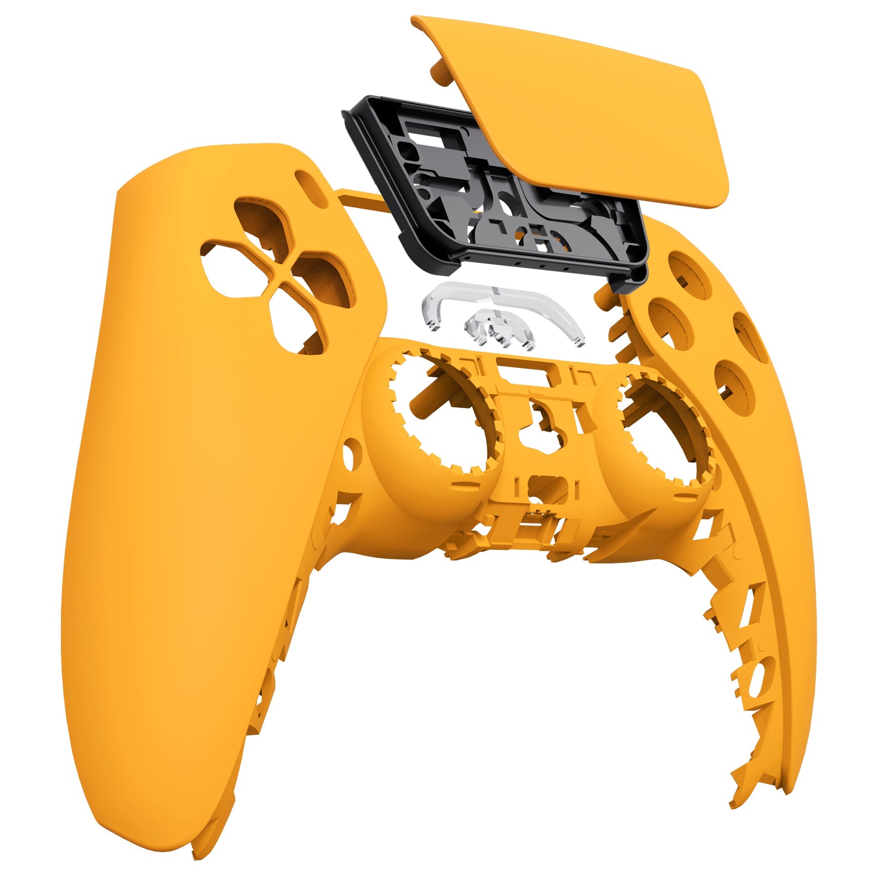 eXtremeRate Retail Caution Yellow Touchpad Front Housing Shell Compatible with ps5 Controller BDM-010 BDM-020 BDM-030, DIY Replacement Shell Custom Touch Pad Cover Compatible with ps5 Controller - ZPFP3010G3