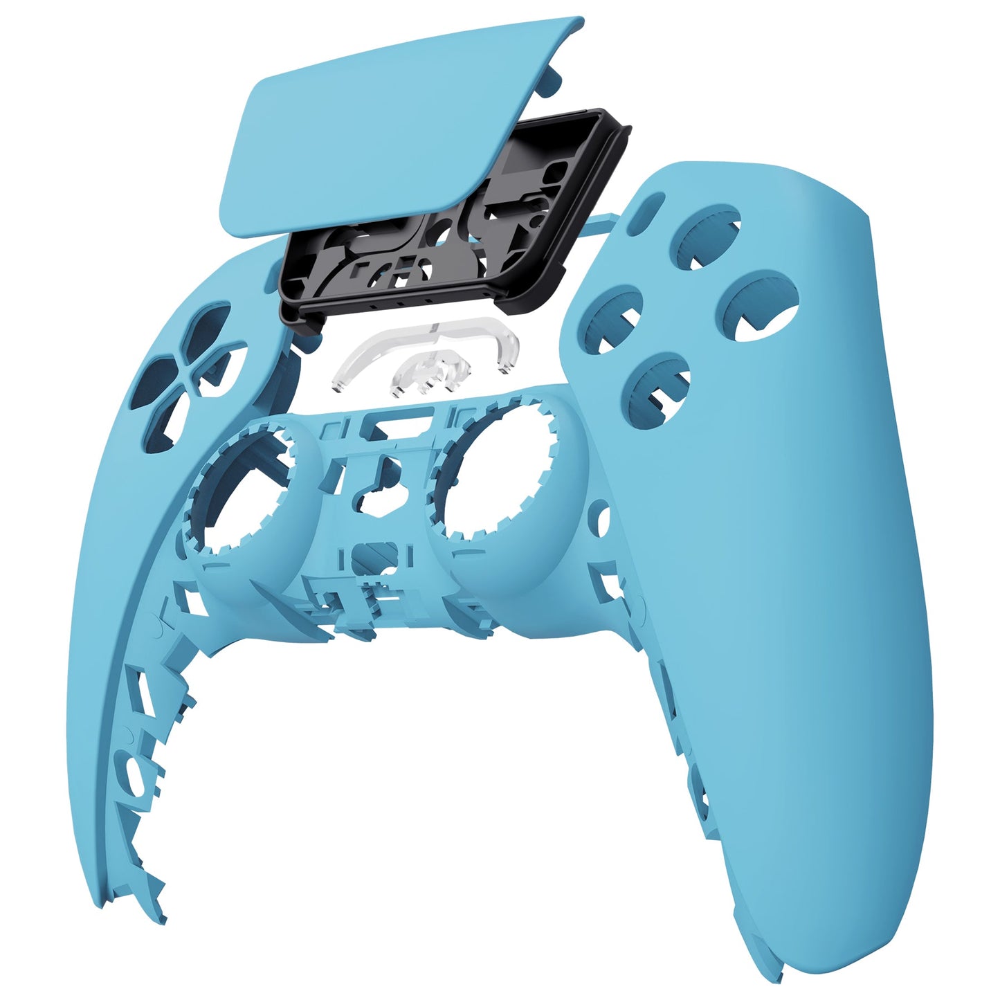 eXtremeRate Retail Heaven Blue Touchpad Front Housing Shell Compatible with ps5 Controller BDM-010 BDM-020 BDM-030, DIY Replacement Shell Custom Touch Pad Cover Compatible with ps5 Controller - ZPFP3011G3