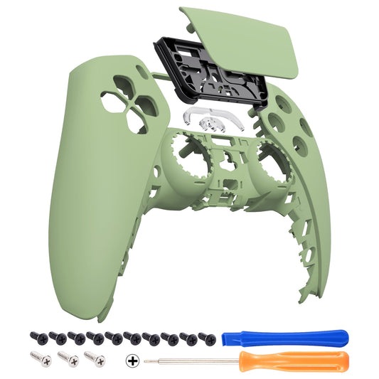 eXtremeRate Retail Matcha Green Touchpad Front Housing Shell Compatible with ps5 Controller BDM-010 BDM-020 BDM-030, DIY Replacement Shell Custom Touch Pad Cover Compatible with ps5 Controller - ZPFP3017G3