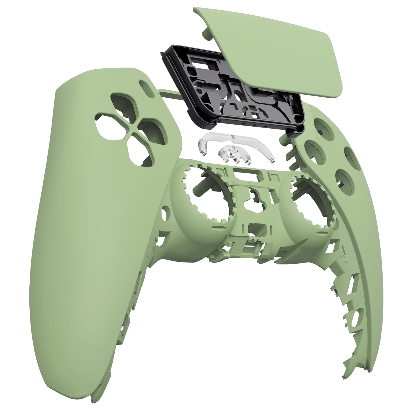 eXtremeRate Retail Matcha Green Touchpad Front Housing Shell Compatible with ps5 Controller BDM-010 BDM-020 BDM-030, DIY Replacement Shell Custom Touch Pad Cover Compatible with ps5 Controller - ZPFP3017G3