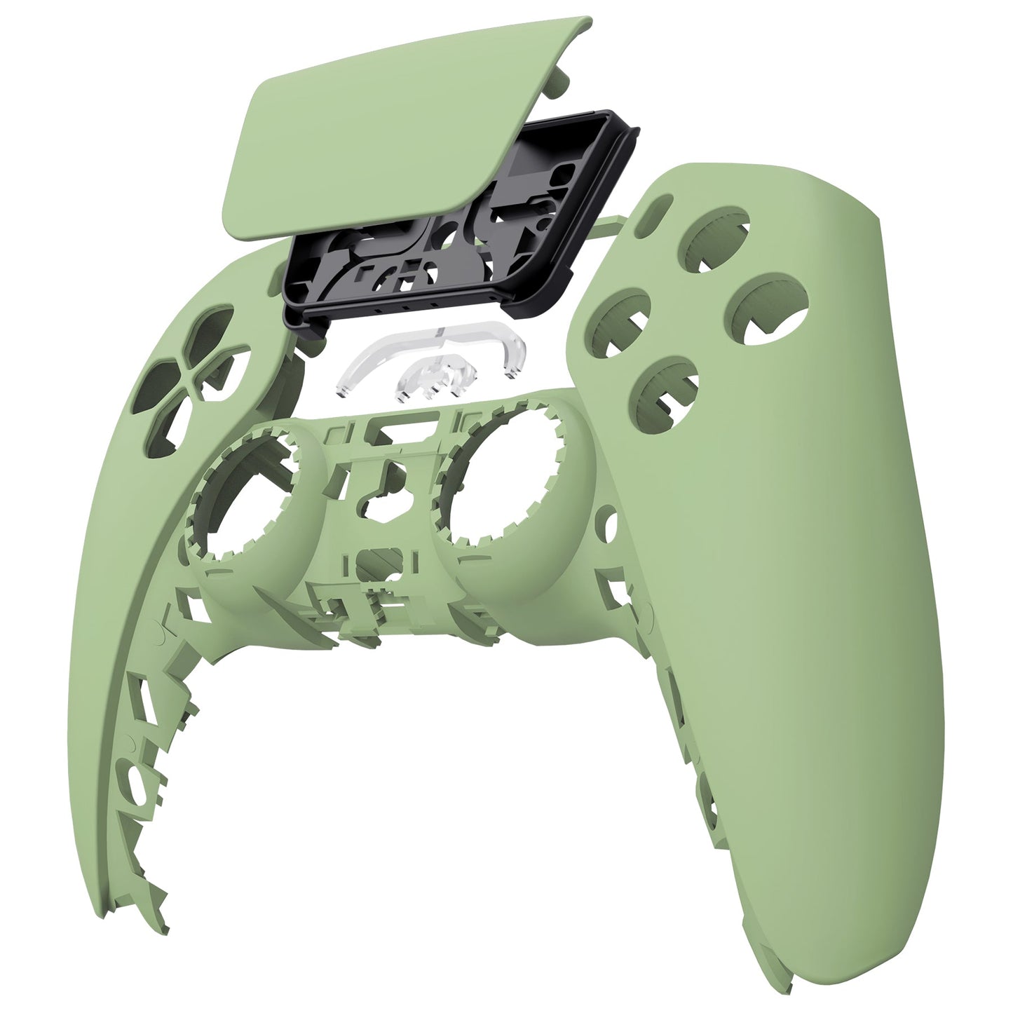 eXtremeRate Retail Matcha Green Touchpad Front Housing Shell Compatible with ps5 Controller BDM-010 BDM-020 BDM-030, DIY Replacement Shell Custom Touch Pad Cover Compatible with ps5 Controller - ZPFP3017G3