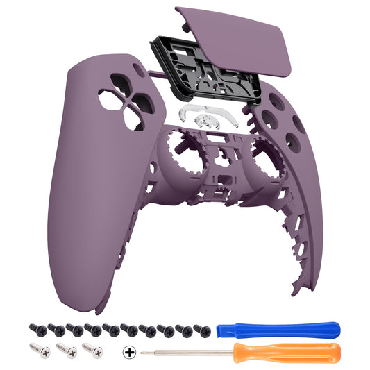 eXtremeRate Retail Dark Grayish Violet Touchpad Front Housing Shell Compatible with ps5 Controller BDM-010 BDM-020 BDM-030, DIY Replacement Shell Custom Touch Pad Cover Compatible with ps5 Controller - ZPFP3018G3