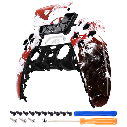 eXtremeRate Retail Blood Zombie Touchpad Front Housing Shell Compatible with ps5 Controller BDM-010 BDM-020 BDM-030, DIY Replacement Shell Custom Touch Pad Cover Compatible with ps5 Controller - ZPFT1052G3