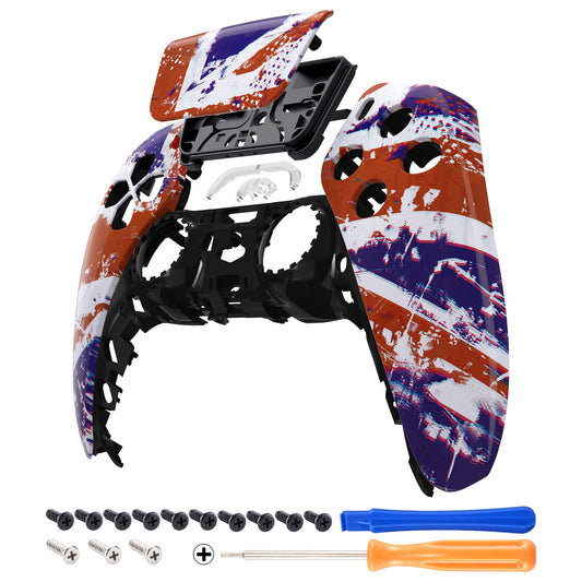 eXtremeRate Retail Impression UK Flag Touchpad Front Housing Shell Compatible with ps5 Controller BDM-010 BDM-020 BDM-030, DIY Replacement Shell Custom Touch Pad Cover Compatible with ps5 Controller - ZPFT1054G3