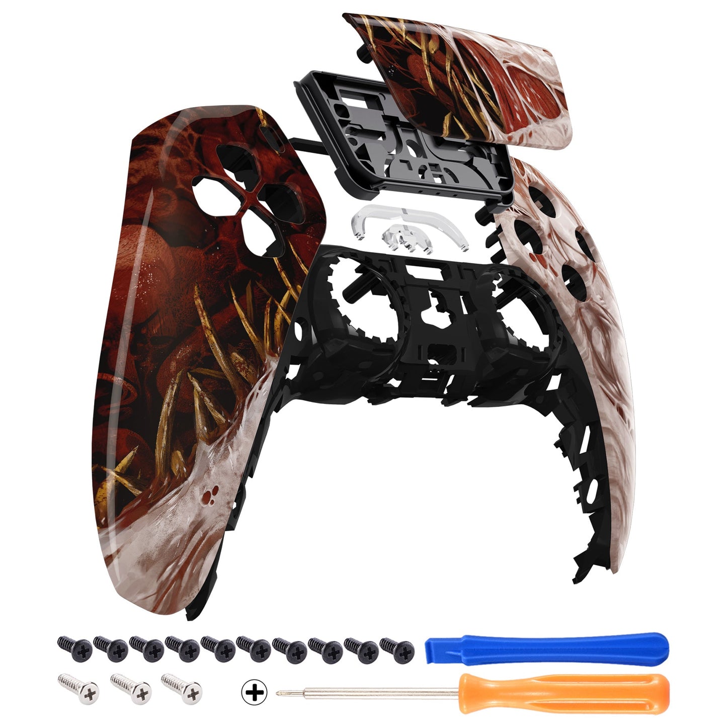 eXtremeRate Retail Xeno Species Touchpad Front Housing Shell Compatible with ps5 Controller BDM-010 BDM-020 BDM-030, DIY Replacement Shell Custom Touch Pad Cover Compatible with ps5 Controller - ZPFT1057G3