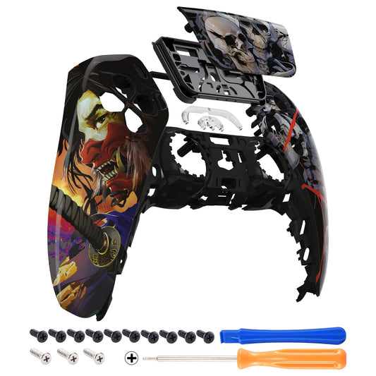 eXtremeRate Retail Ghost of Samurai Touchpad Front Housing Shell Compatible with ps5 Controller BDM-010 BDM-020 BDM-030, DIY Replacement Shell Custom Touch Pad Cover Compatible with ps5 Controller - ZPFT1059G3