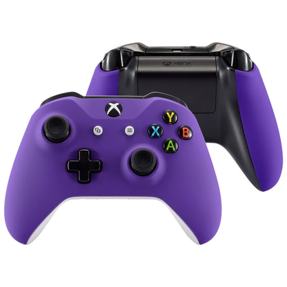 eXtremeRate Retail Soft Touch Purple Upper Housing Shell With Side Rails Panel Replacement Part for Xbox One S /One X Controller - ZSXOFX05