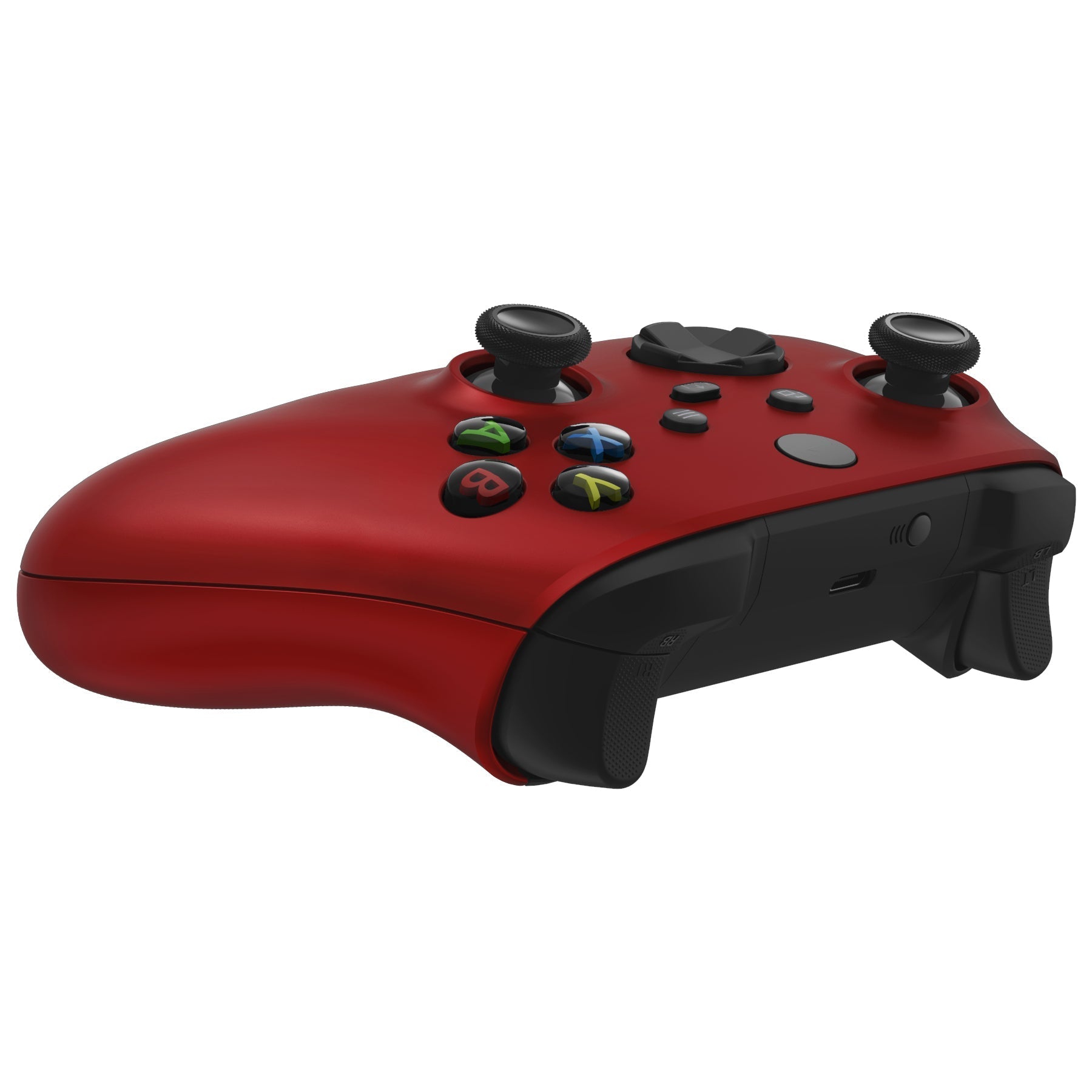 eXtremeRate Retail Soft Touch Scarlet Red Replacement Handles Shell for Xbox Series X Controller, Custom Side Rails Panels Front Housing Shell Faceplate for Xbox Series S Controller - Controller NOT Included - ZX3P303