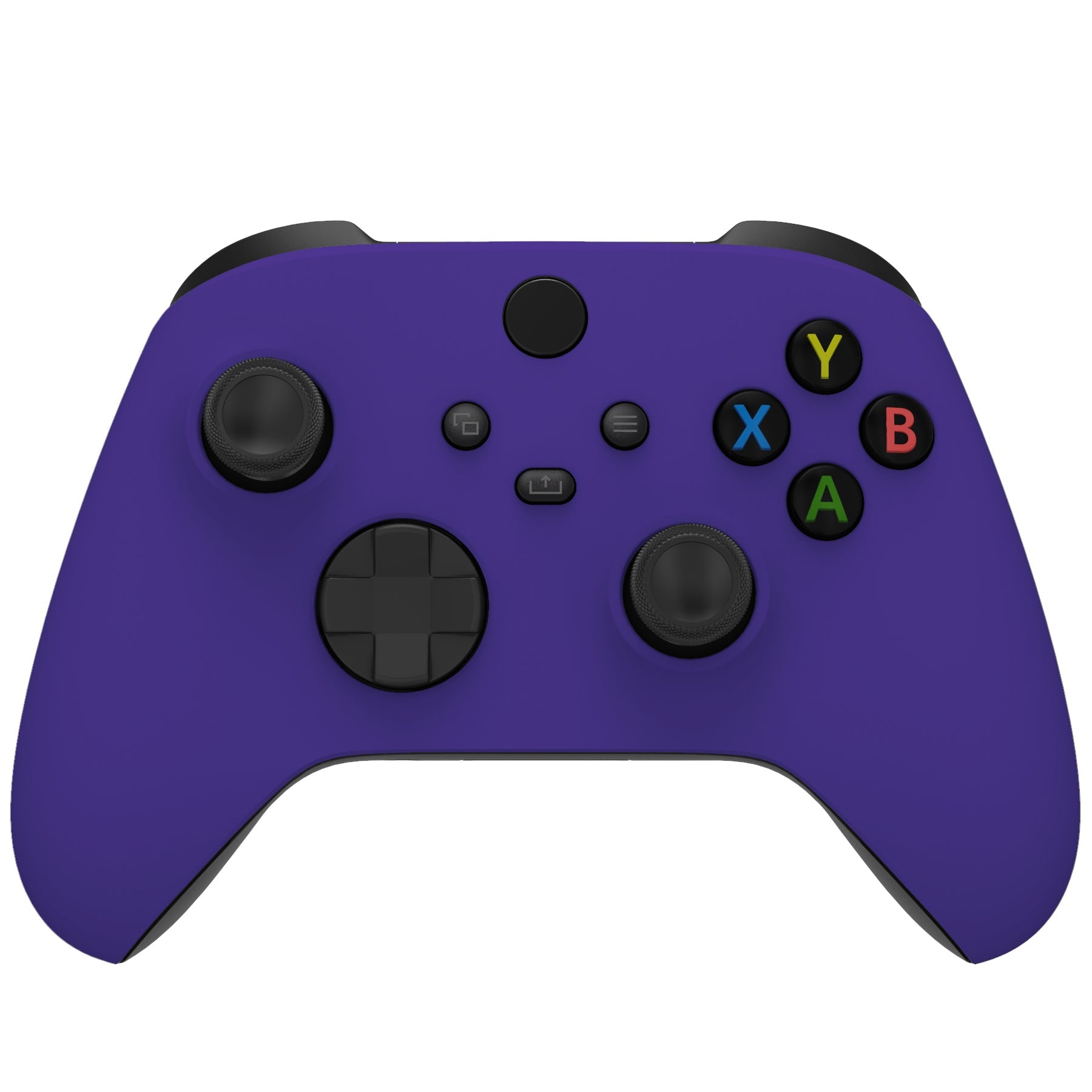 eXtremeRate Retail Soft Touch Purple Replacement Handles Shell for Xbox Series X Controller, Custom Side Rails Panels Front Housing Shell Faceplate for Xbox Series S Controller - Controller NOT Included - ZX3P307