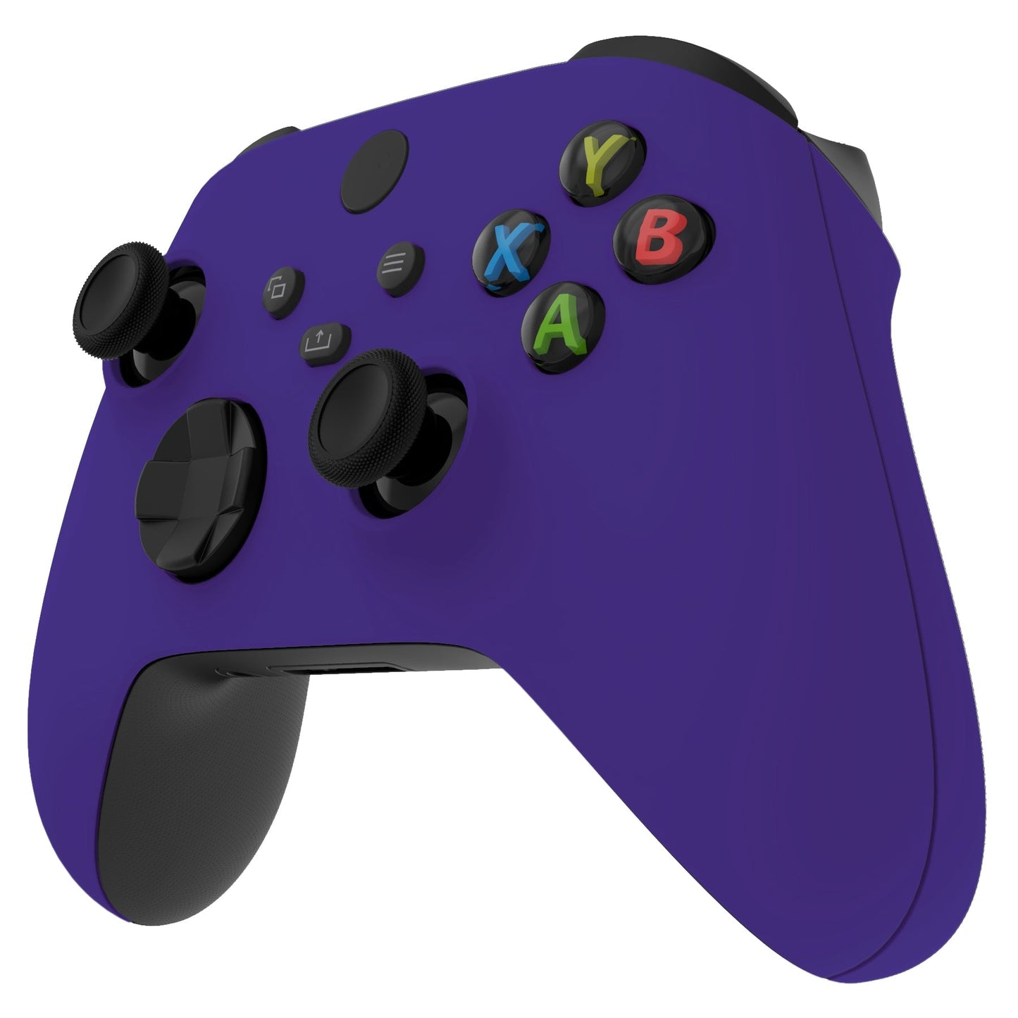 eXtremeRate Retail Soft Touch Purple Replacement Handles Shell for Xbox Series X Controller, Custom Side Rails Panels Front Housing Shell Faceplate for Xbox Series S Controller - Controller NOT Included - ZX3P307