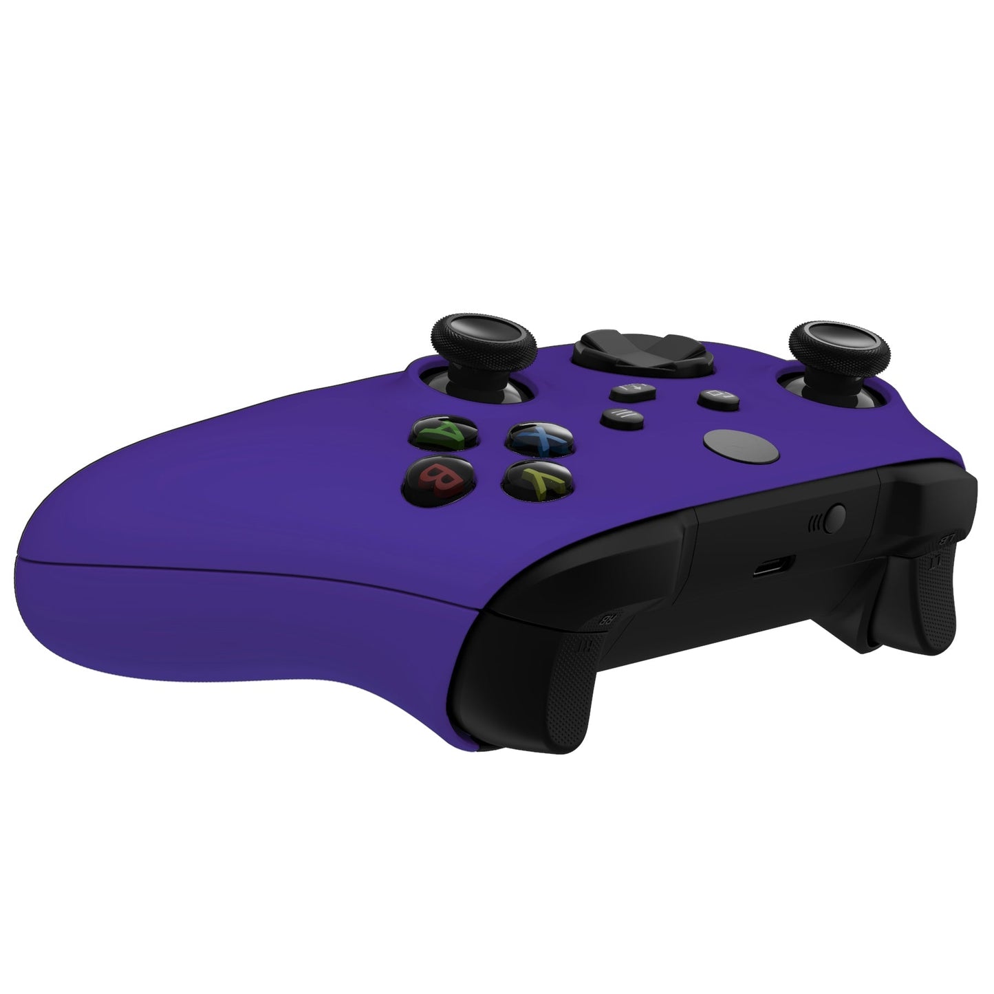 eXtremeRate Retail Soft Touch Purple Replacement Handles Shell for Xbox Series X Controller, Custom Side Rails Panels Front Housing Shell Faceplate for Xbox Series S Controller - Controller NOT Included - ZX3P307